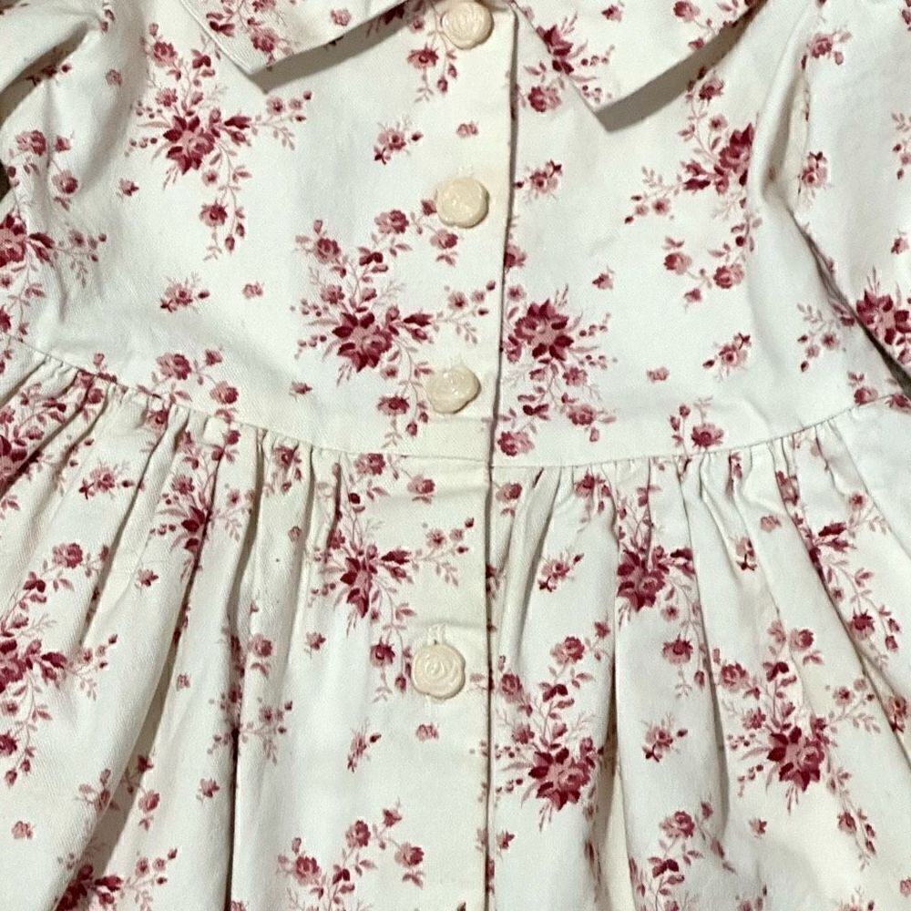 Vintage Allison Rose Cottagecore Balloon Sleeve Floral Dress , Girl’s Size 4 - Picture 4 of 11